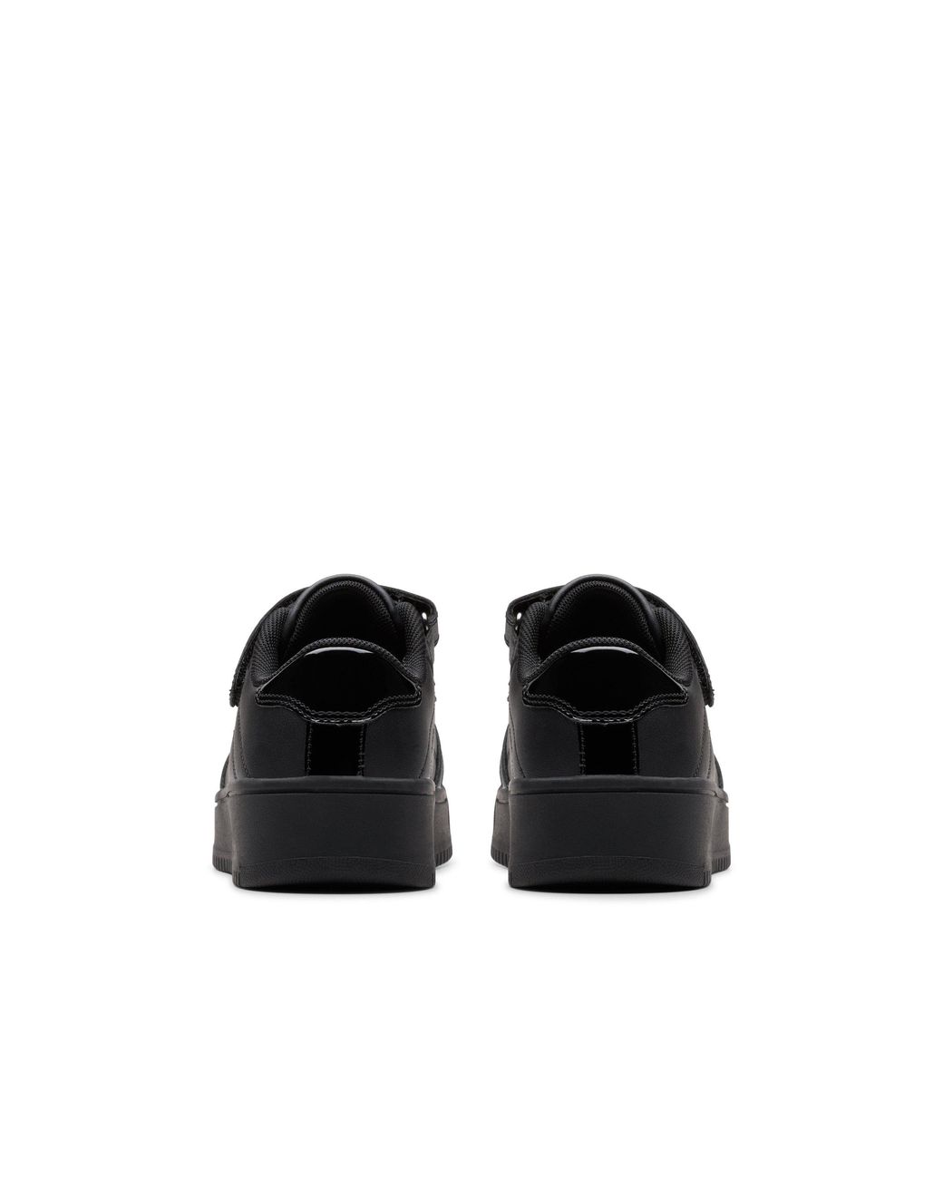 Clarks Black Barley Step Kid Trainers, Riptape, School Shoes