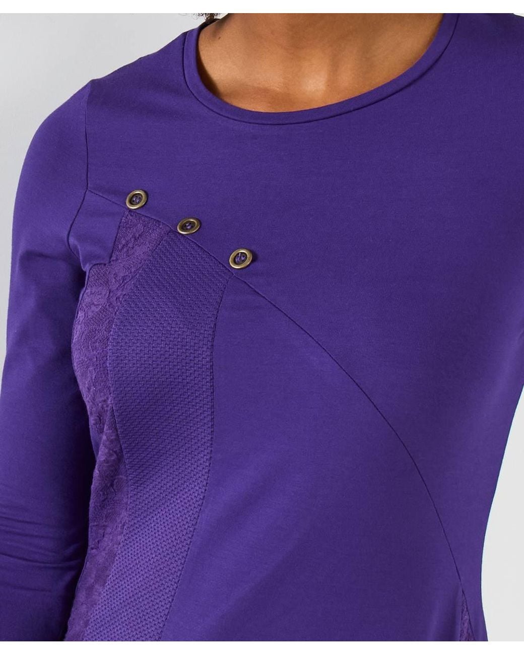 Joe Browns Purple Long Sleeve Textured Tunic