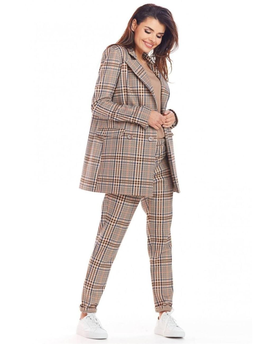 Love Lace Brown Everyday Relaxed Collared Blazer With Buttons