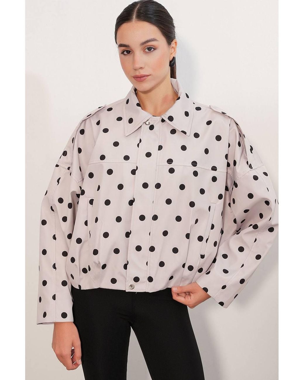 Bigdart Natural Oversized Collared Jacket