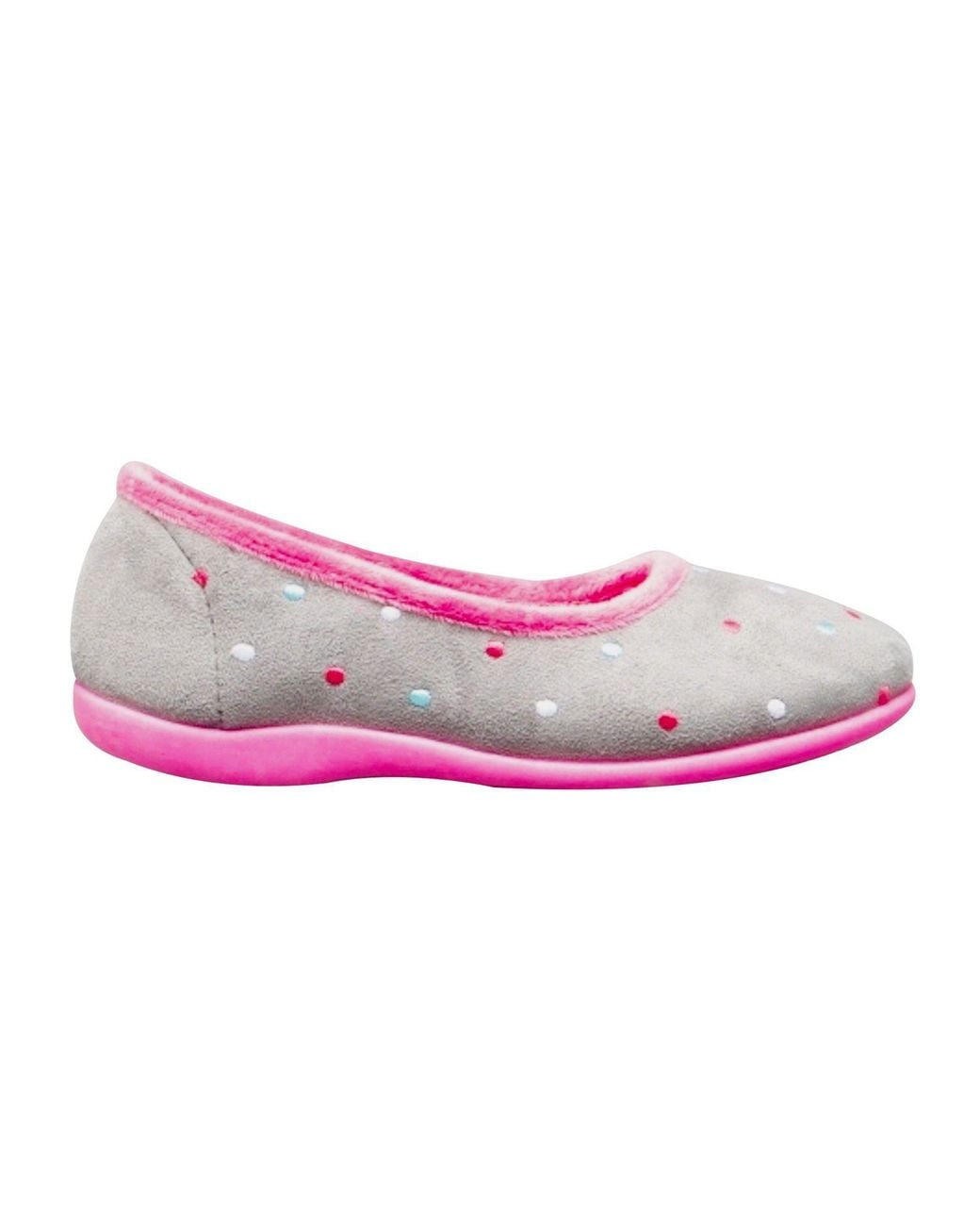 Sleeper Pink Isla Dotted Ballerina Memory Foam Slippers