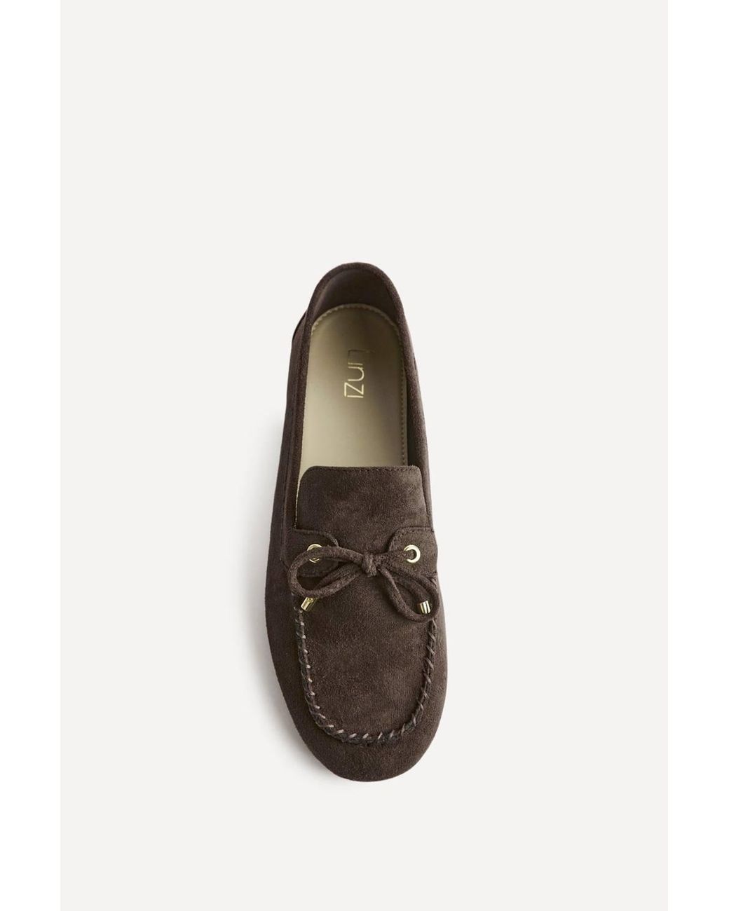 Linzi White Relevant Faux Suede Loafers