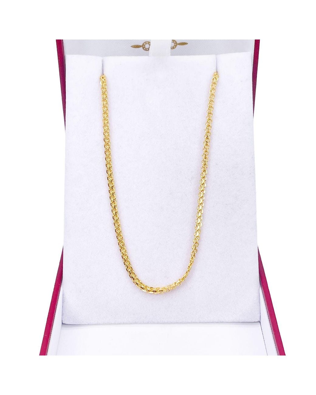 Raina Jewels Metallic 22Ct Flat Chain Necklace 18 Inches 2 Mm Width