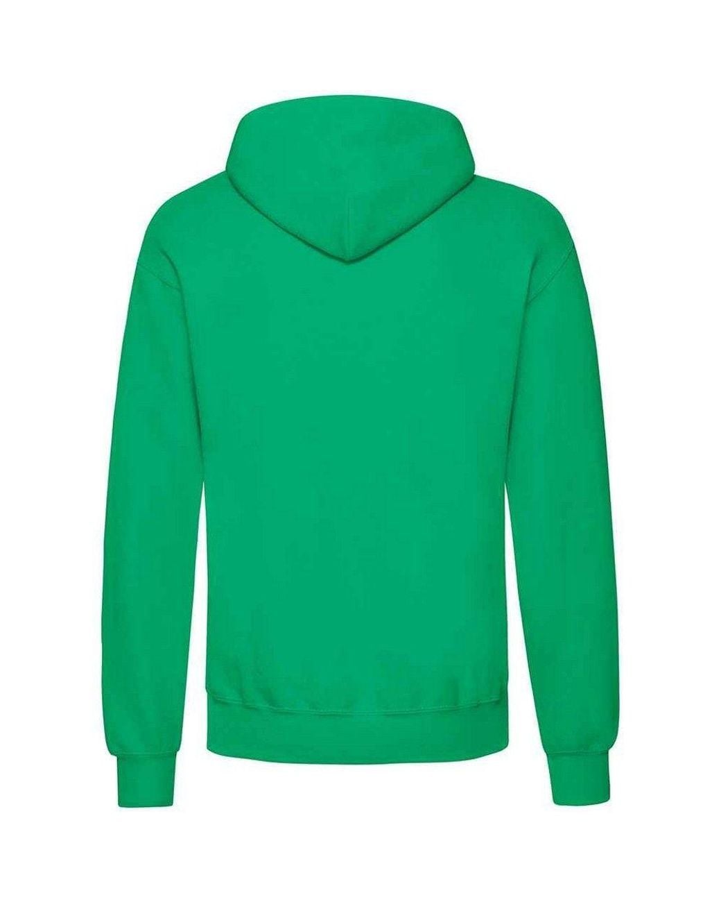 Fruit Of The Loom Green Classic Hooded Sweatshirt for men