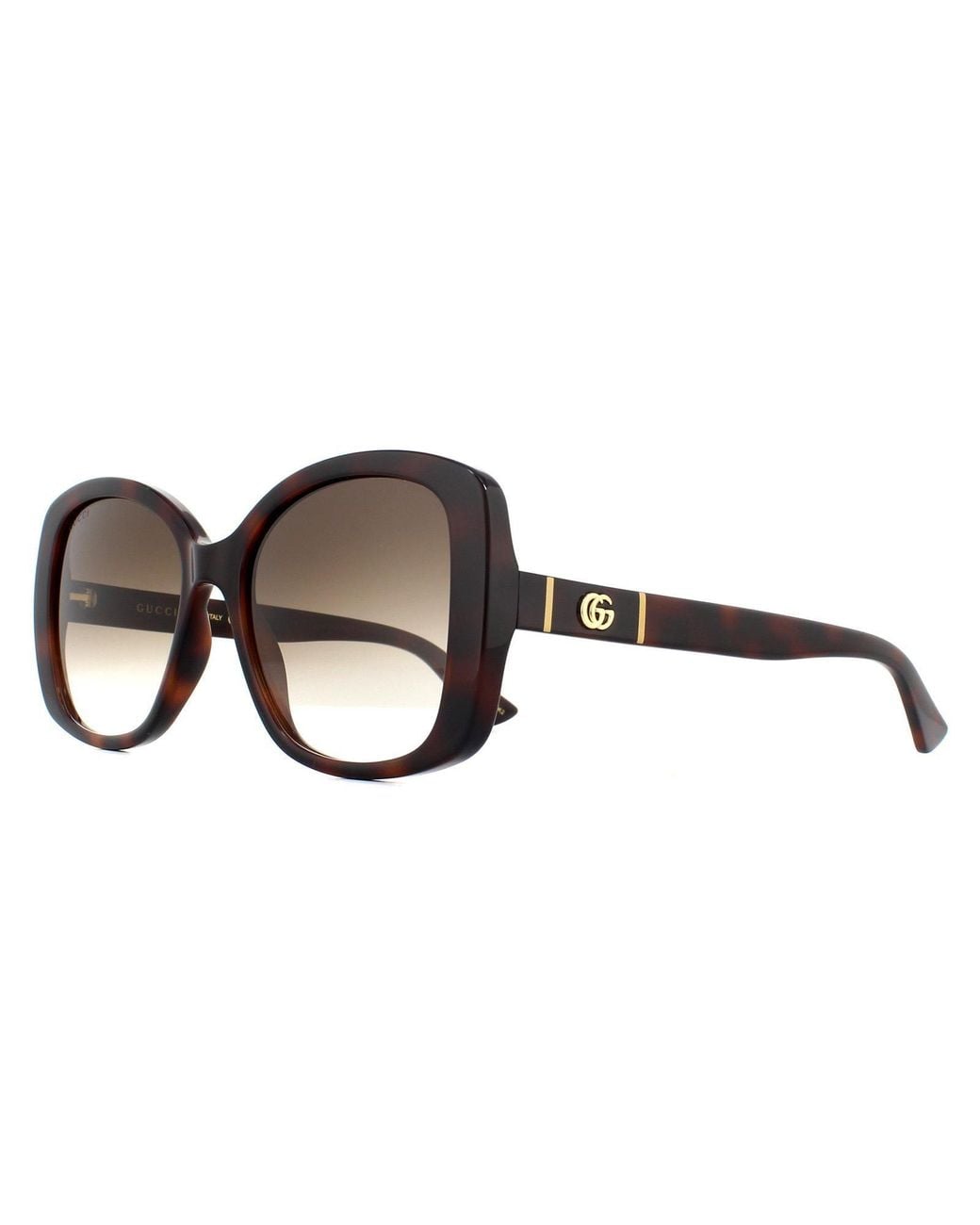 Gucci Brown Butterfly Havana Gradient Gg0762S Sunglasses