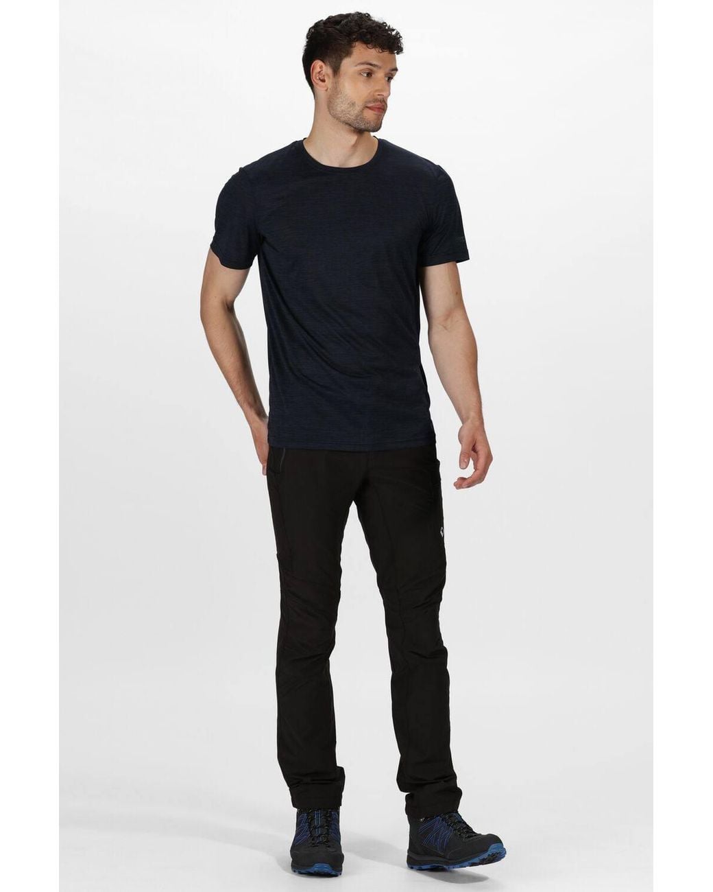 Regatta Blue Fingal Edition Short Sleeved Marl T-Shirt for men