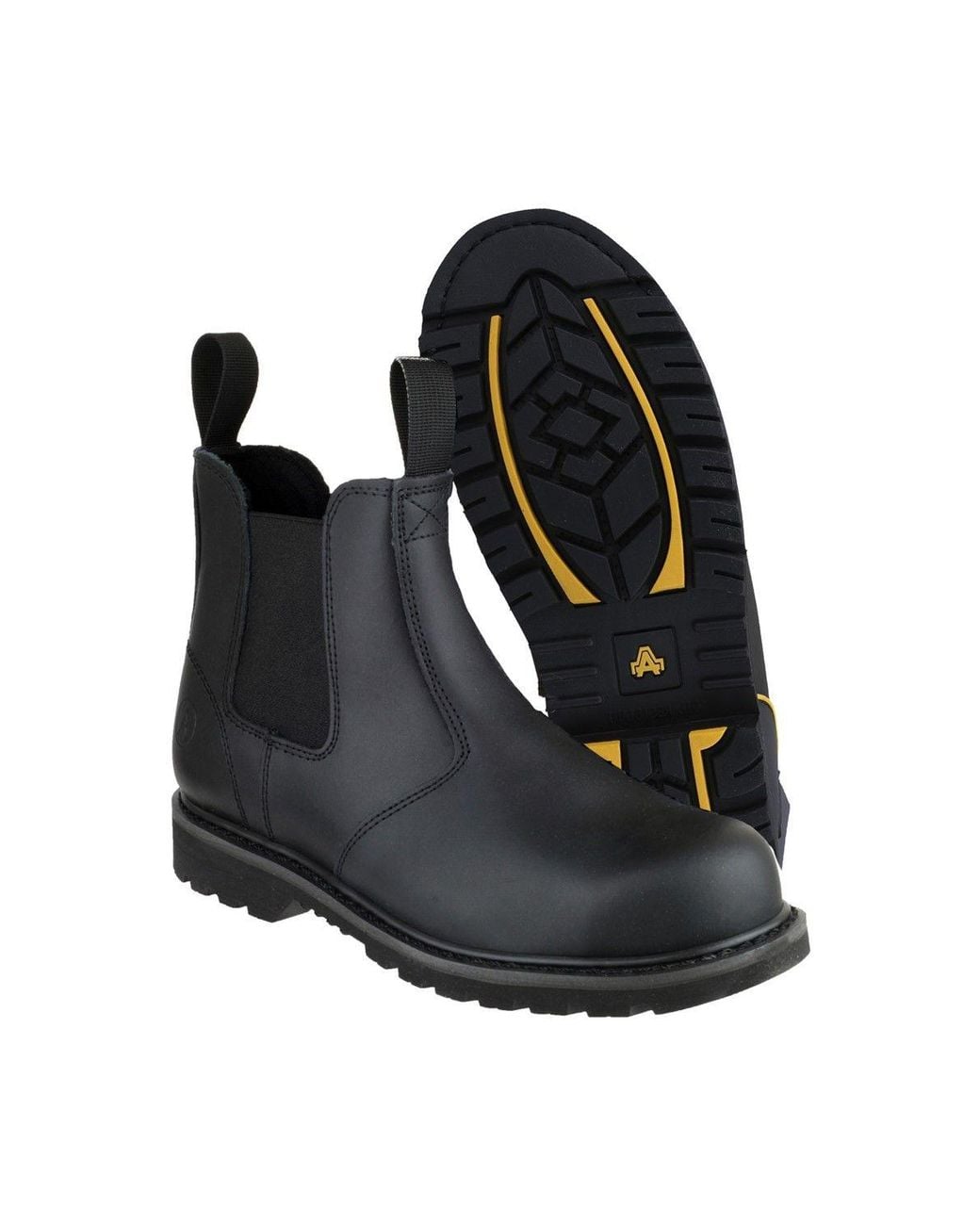 Amblers Black Steel Fs5 Pull-On Dealer Boot Boots