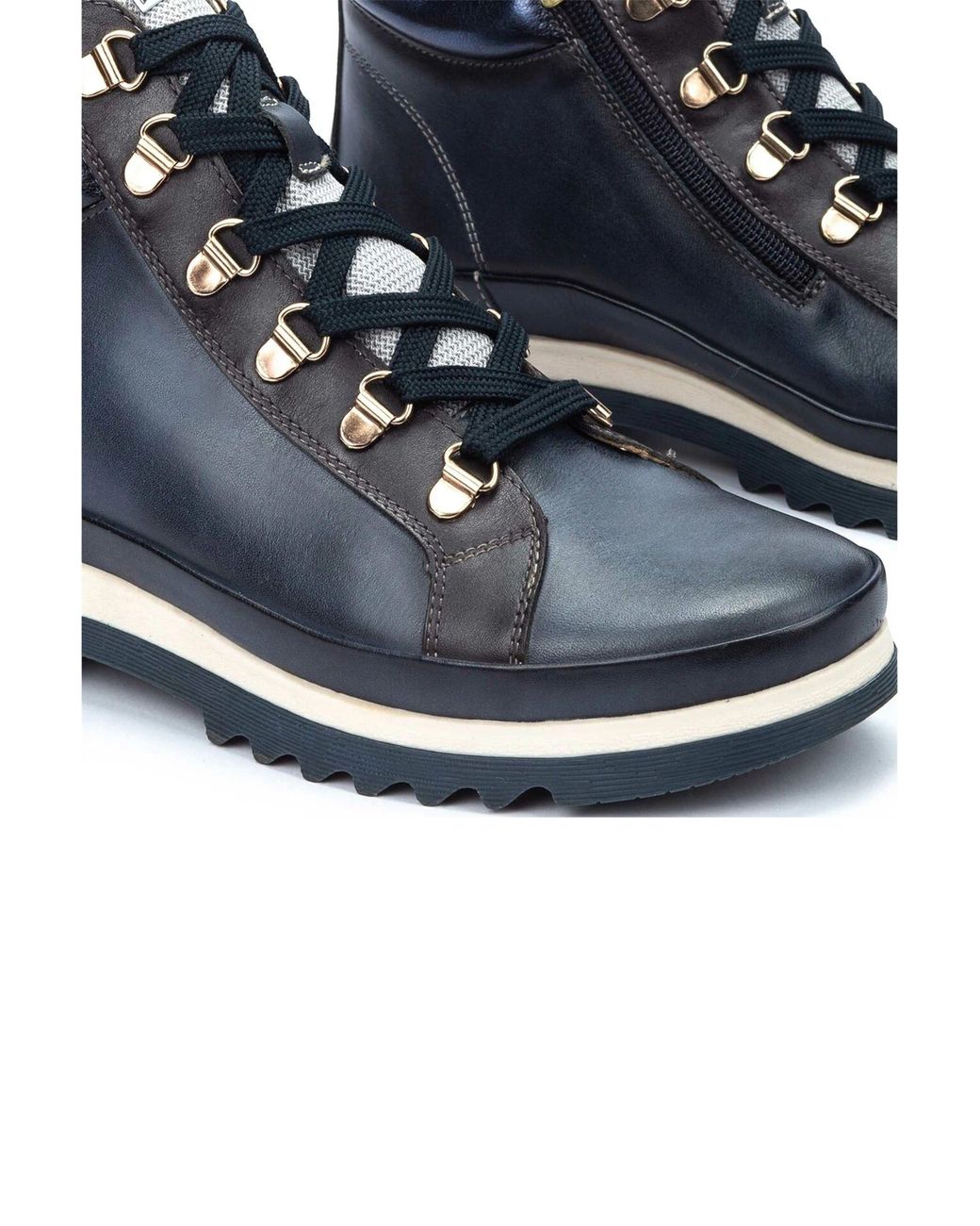 Infinity Leather Blue Pikolinos Leather Ankle Trainers Boots
