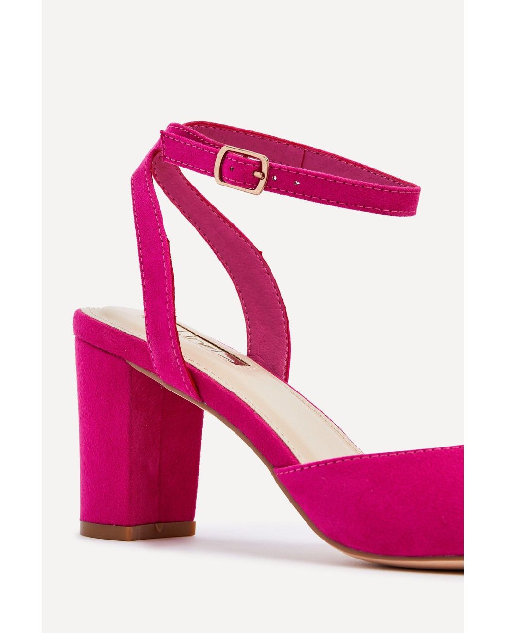 Linzi Pink Carrie Faux Suede Court Heels