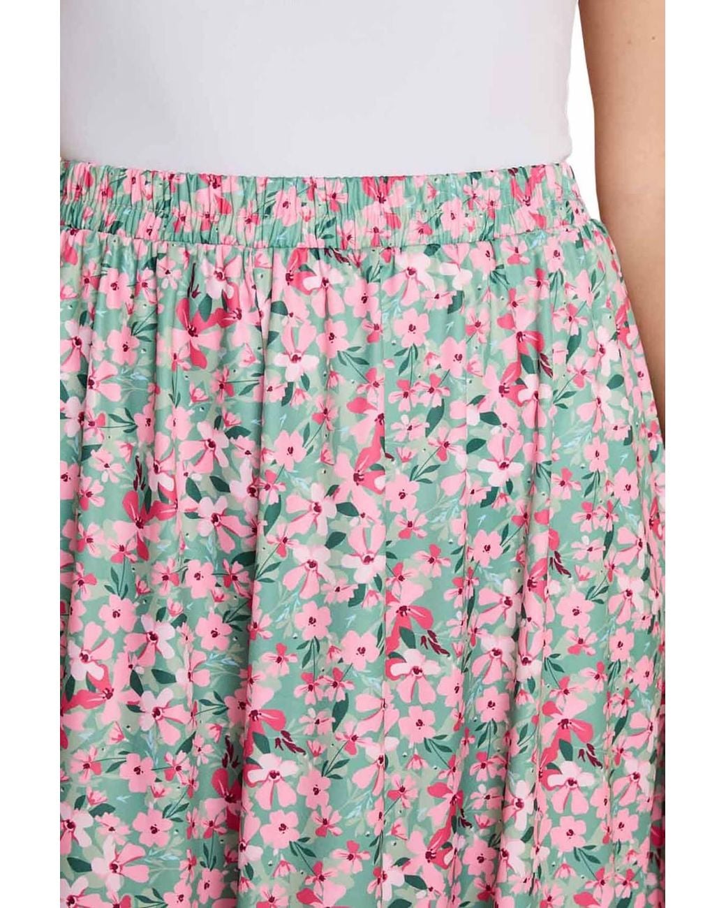 Chums Pink Print Elasticated Waist Skirt