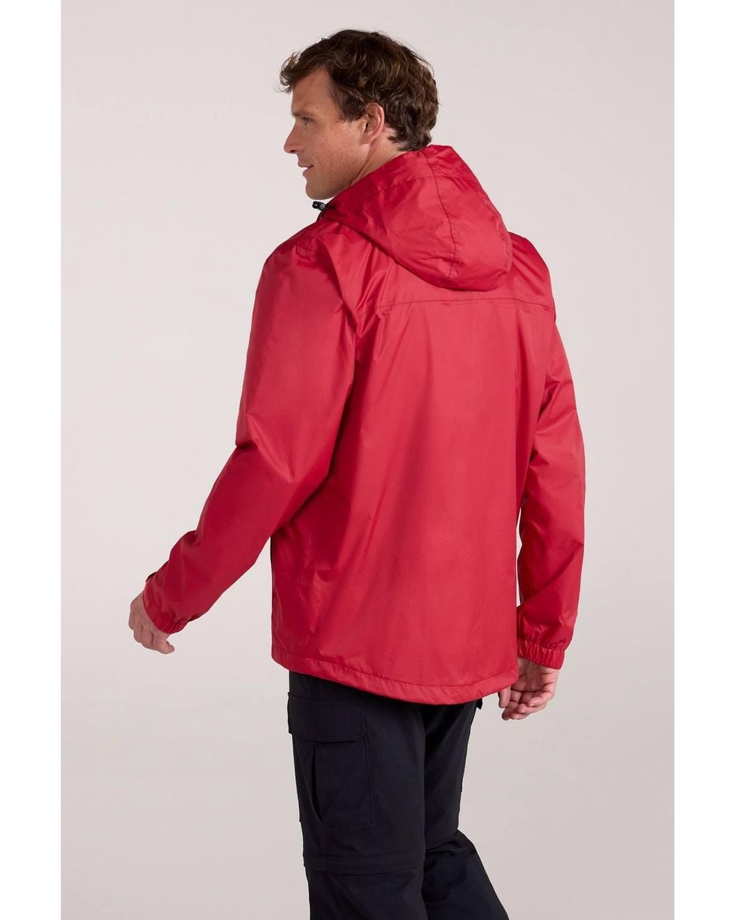 Mountain Warehouse Red 'Torrent' Waterproof Travelling Rain Jacket 2000Mm for men