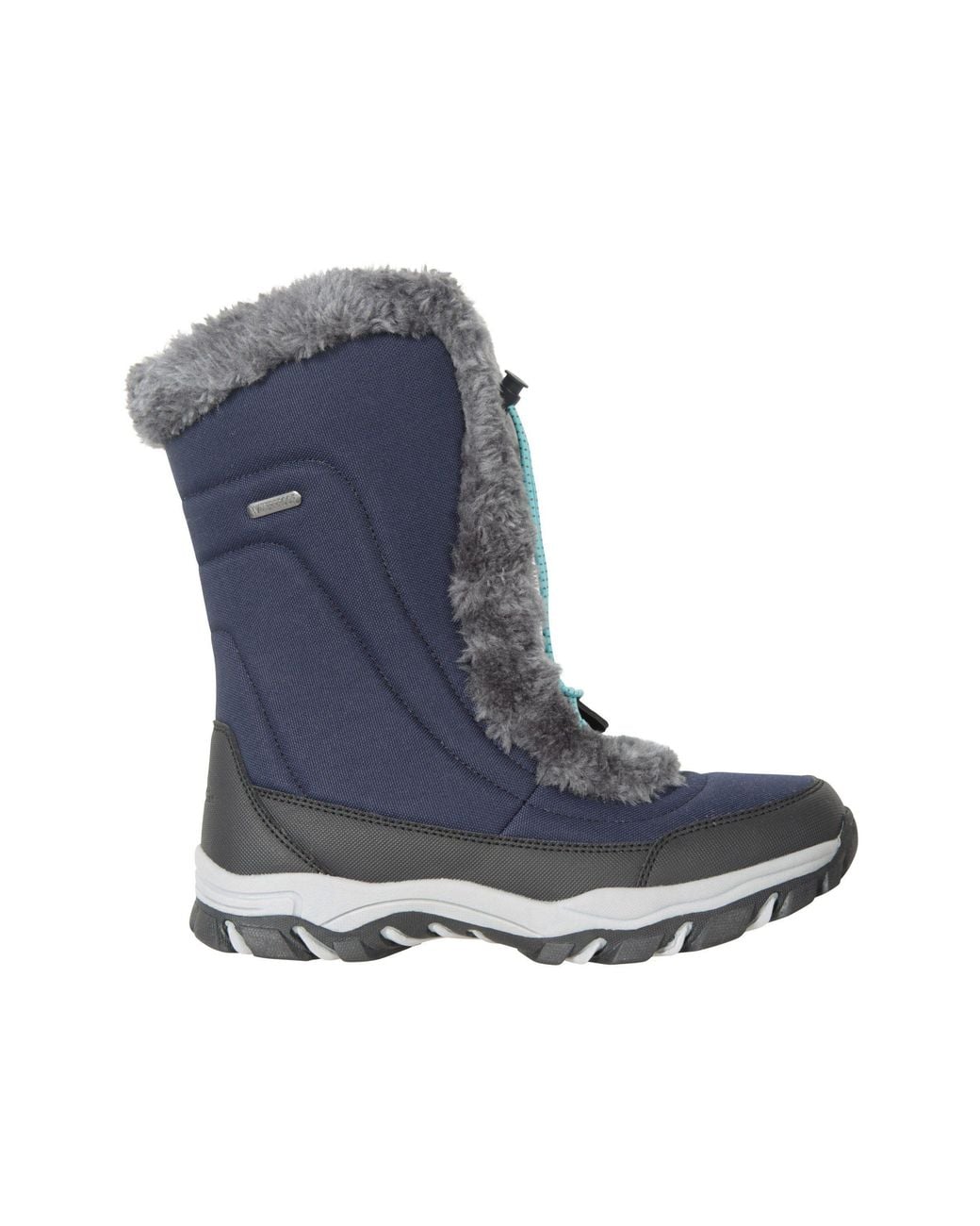 Mountain Warehouse Blue 'Ohio' Waterproof Lightweight Non Slip Grip Lace Up Winter Snow Boots