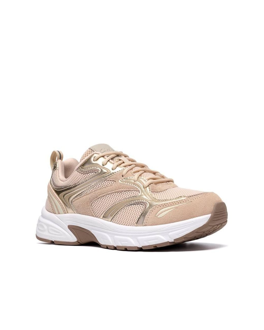 Clarks Pink Axcel Walk Metallic Trainers