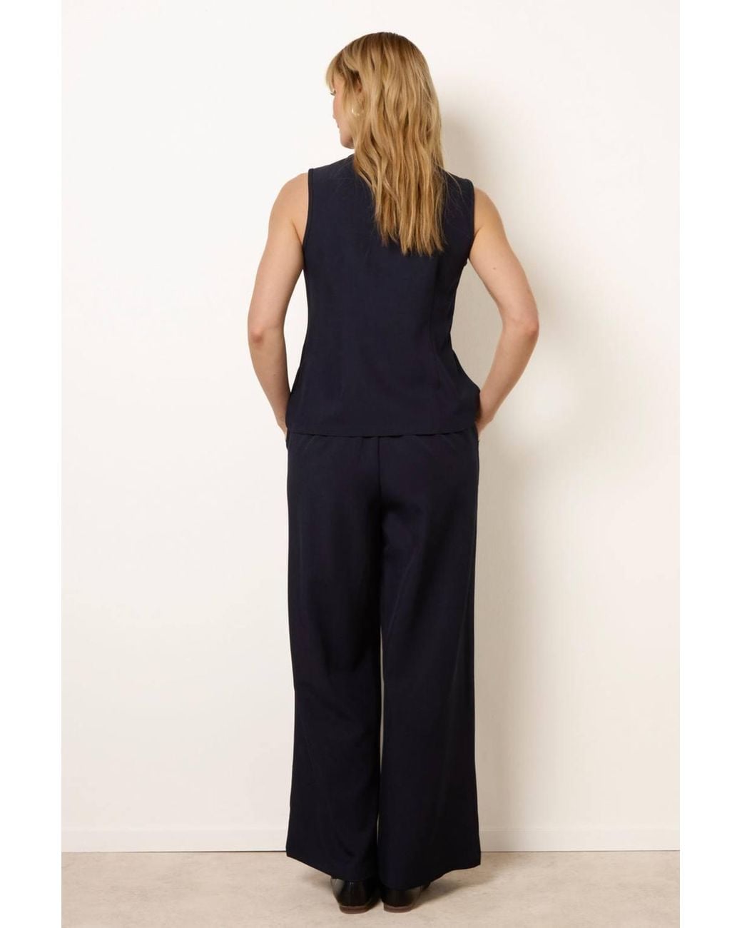 Blue Vanilla Blue Sleeveless Top & Trousers Set