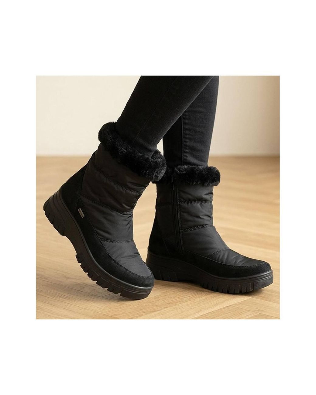 Jones Bootmaker Black Mariquita Warm Lined Snow Boots