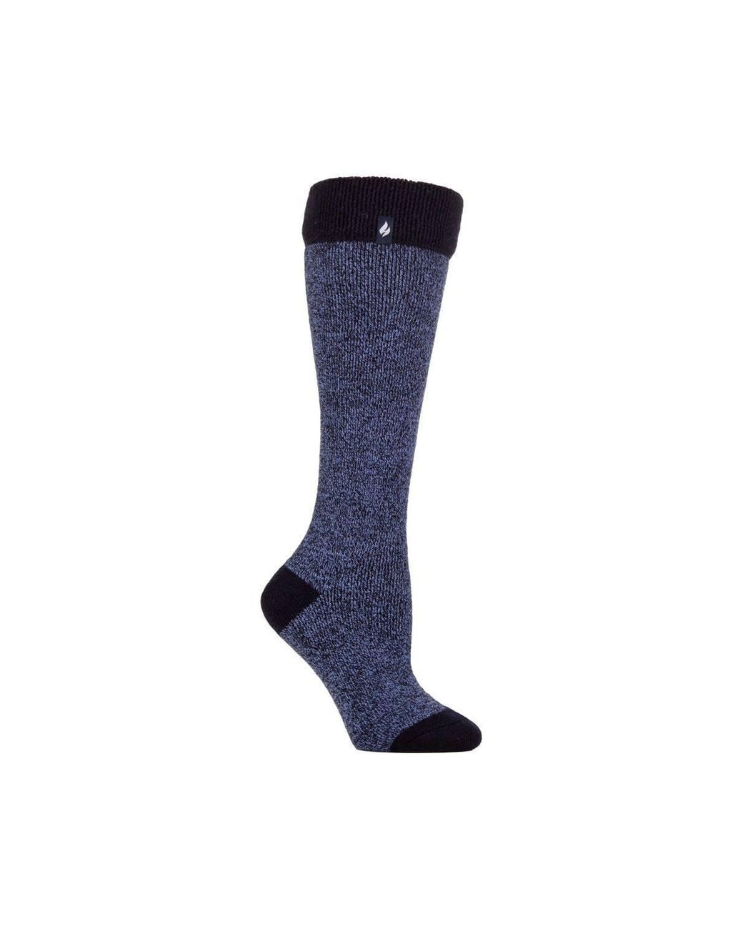 Heat Holders Blue Thermal Long Wellington Boot Socks With Soft Brushed Lining