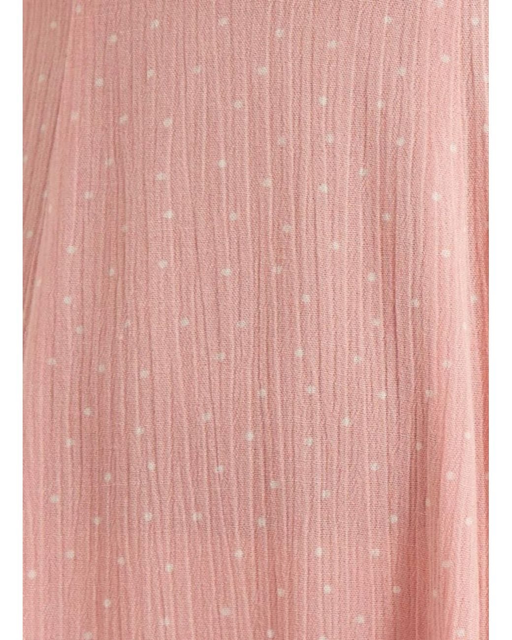Louche Pink Cathleen Mini Petite Dot Tea Dress