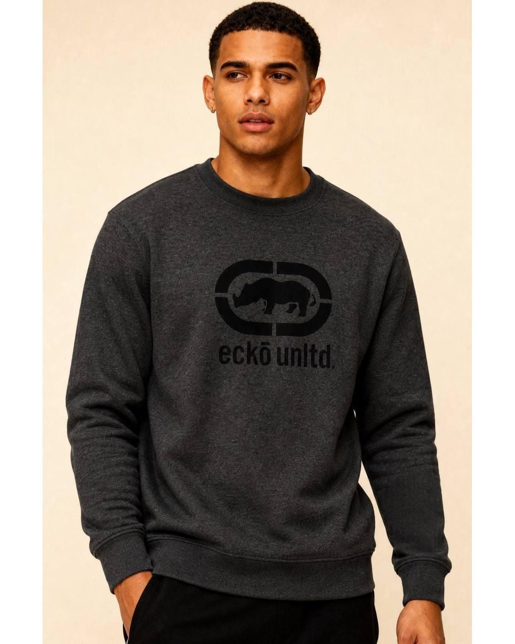 Ecko' Unltd Black Epic Logo Sweatshirt for men
