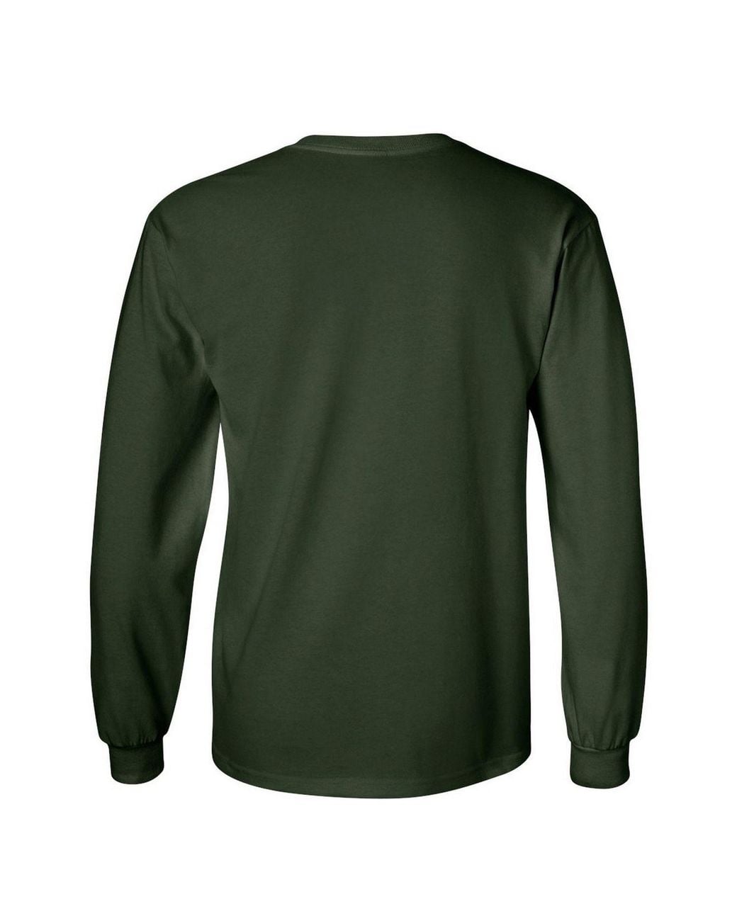 Gildan Green Plain Crew Neck Ultra Cotton Long Sleeve T-Shirt for men