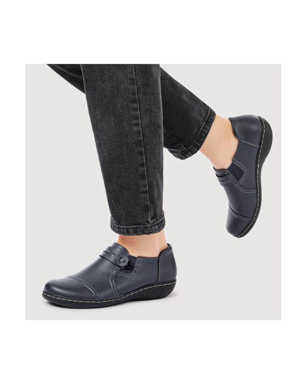 Pavers Blue Smart Elasticated Slip-On Shoes