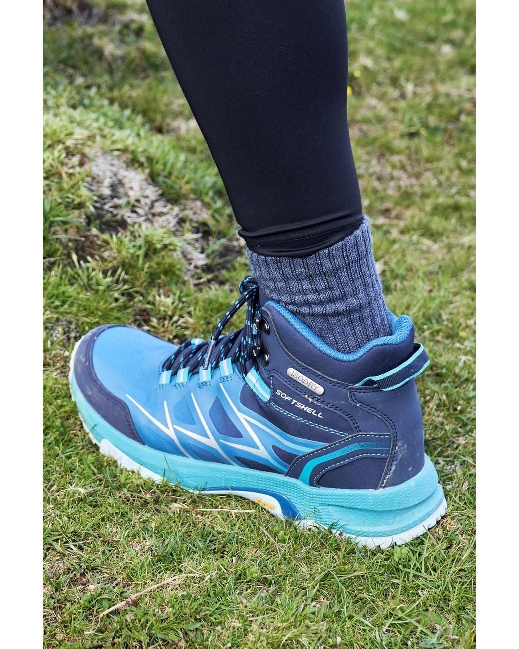 Mountain Warehouse Blue 'Byzantine' Waterproof Vibram Rubber Outsole Flexible Softshell Boots