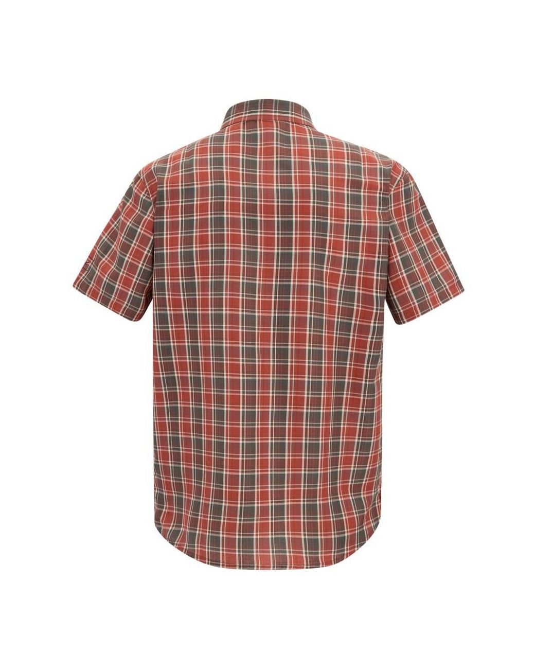 Regatta Red Mindano Short Sleeved Check Shirt for men