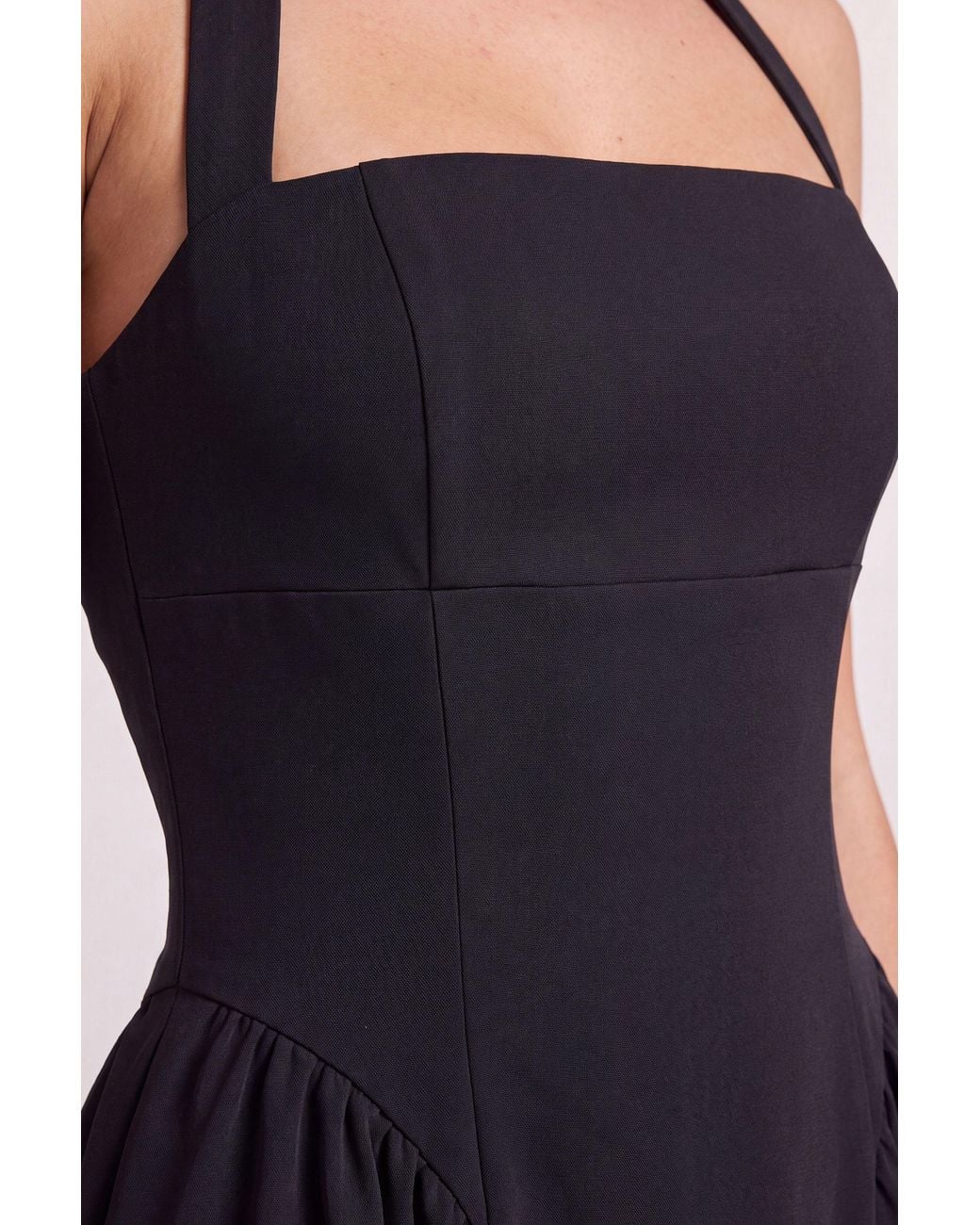 MissPap Blue Halterneck Voluminous Skirt Mini Dress