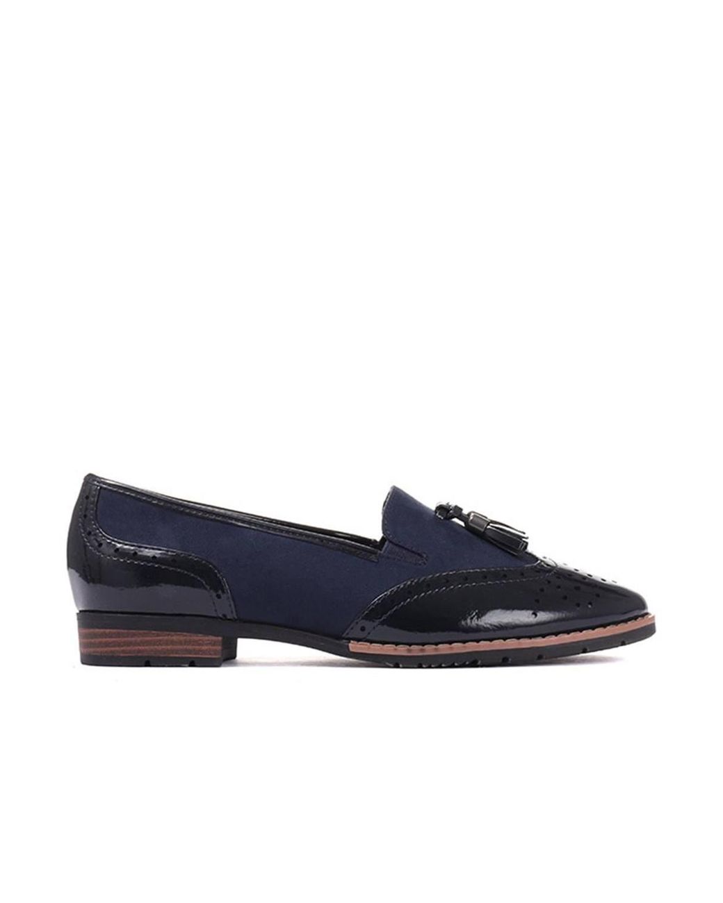 Pavers Blue Tassel Loafers