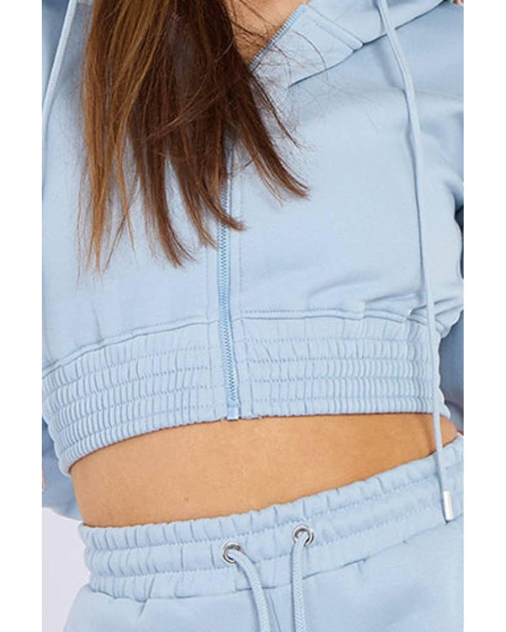 Stylewise Blue Fleeced Zip Up Hoodie