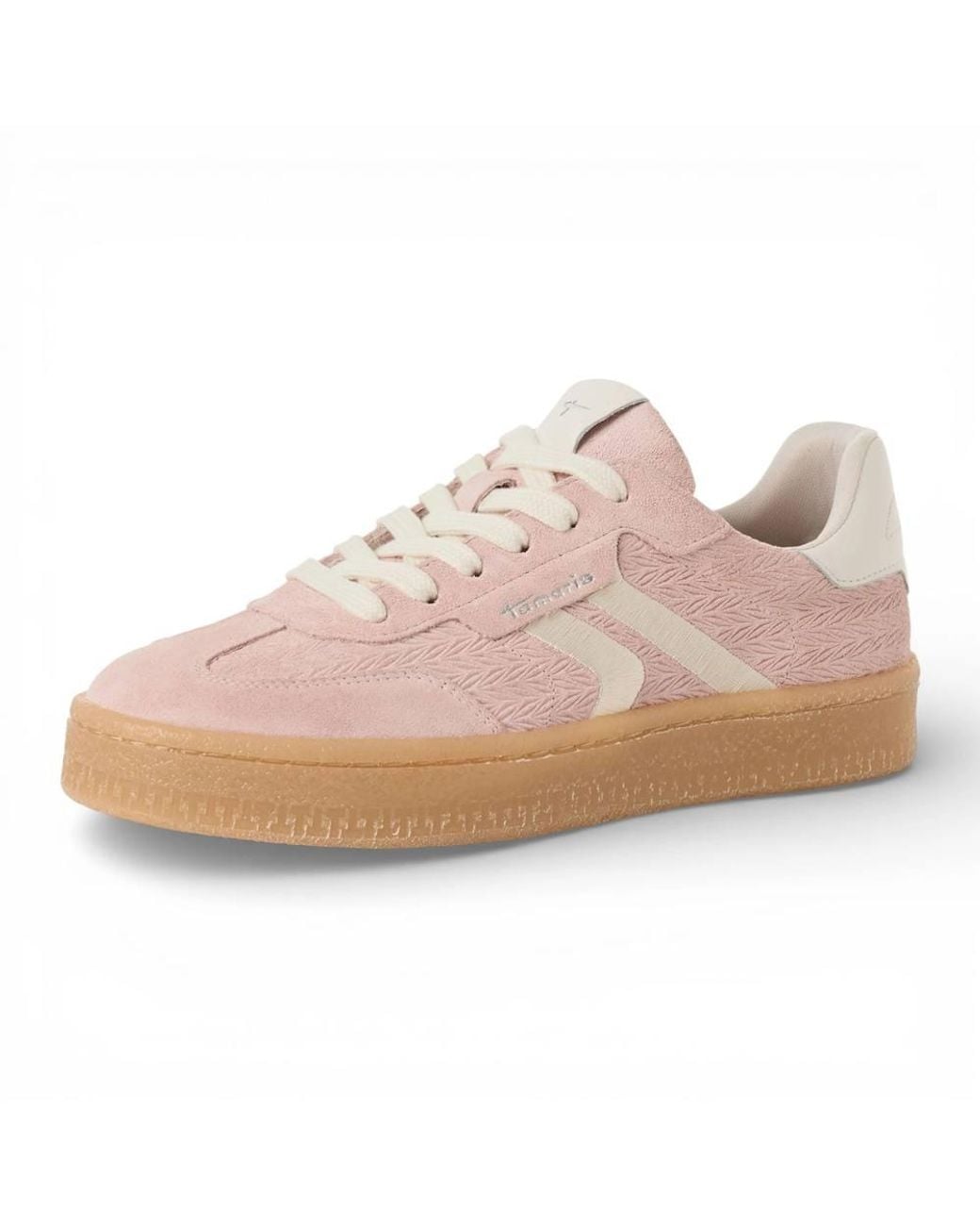 TruClothing Pink Leather Stripes Trainers Sneaker Shoes
