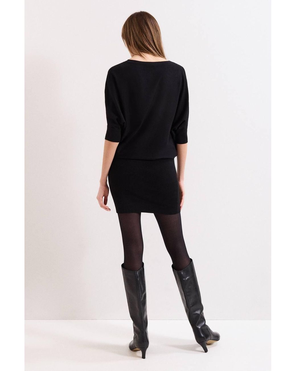 Phase Eight Black Becca Batwing Dress
