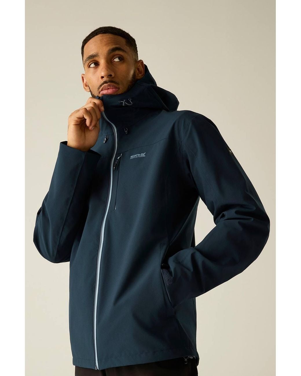 Regatta Blue Birchdale Waterproof Shell Jacket for men