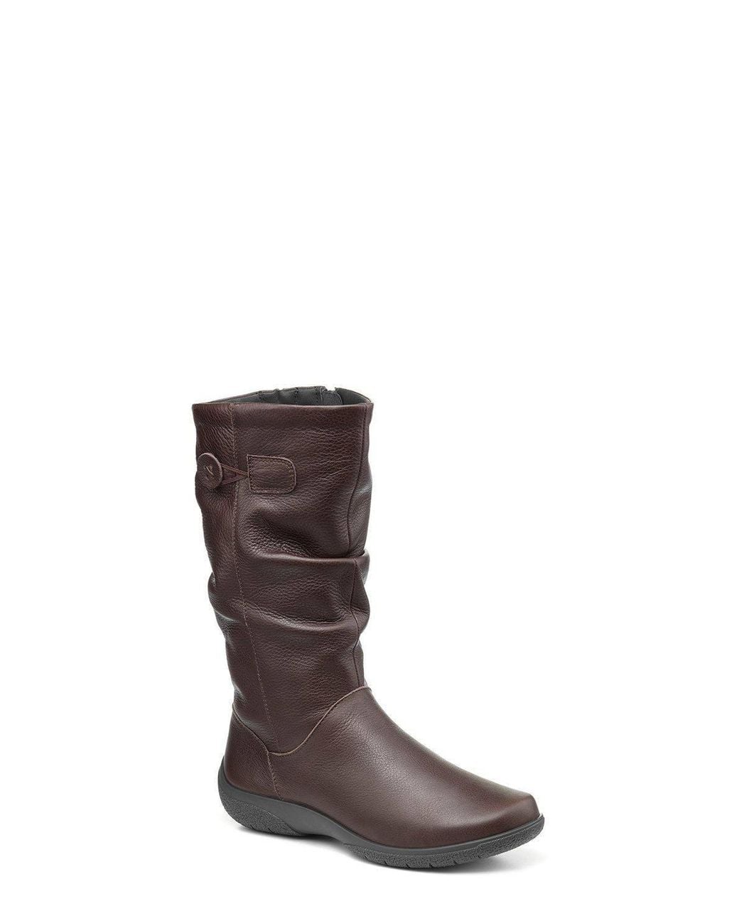 Hotter Brown Extra Wide 'Derrymore Ii Mid Calf Boots