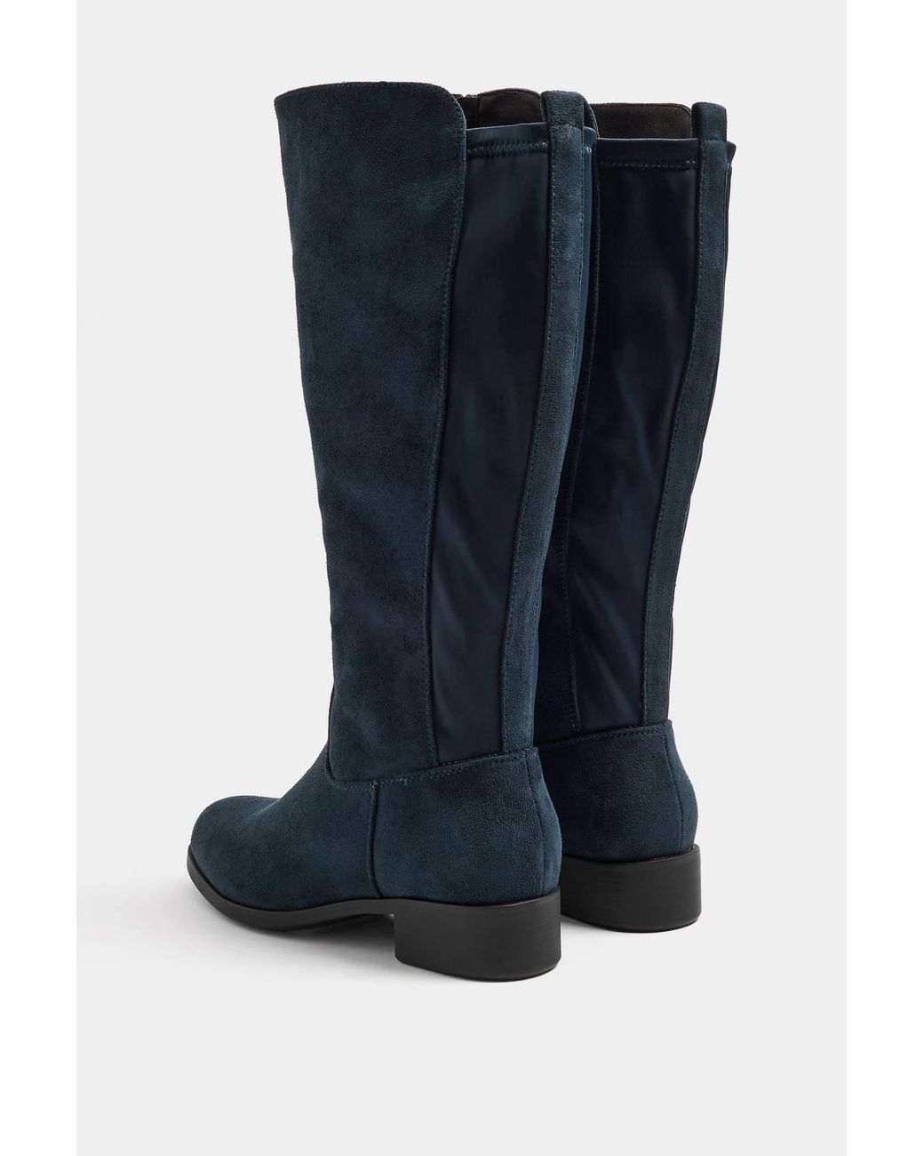 Yours Blue Stretch Knee High Boots
