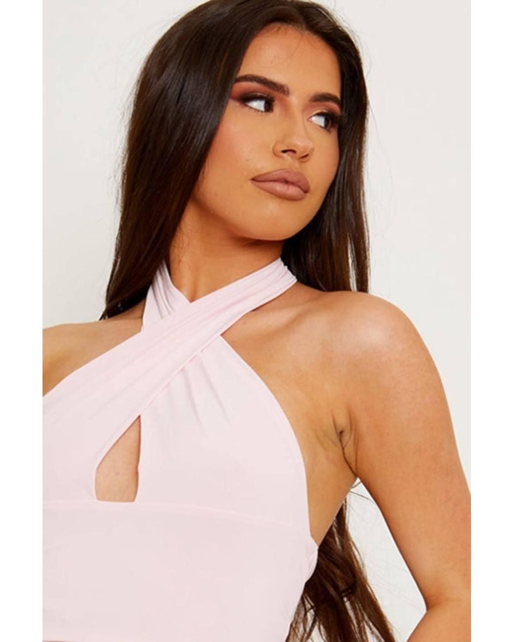 Stylewise Pink Cross Front Tie-Knot