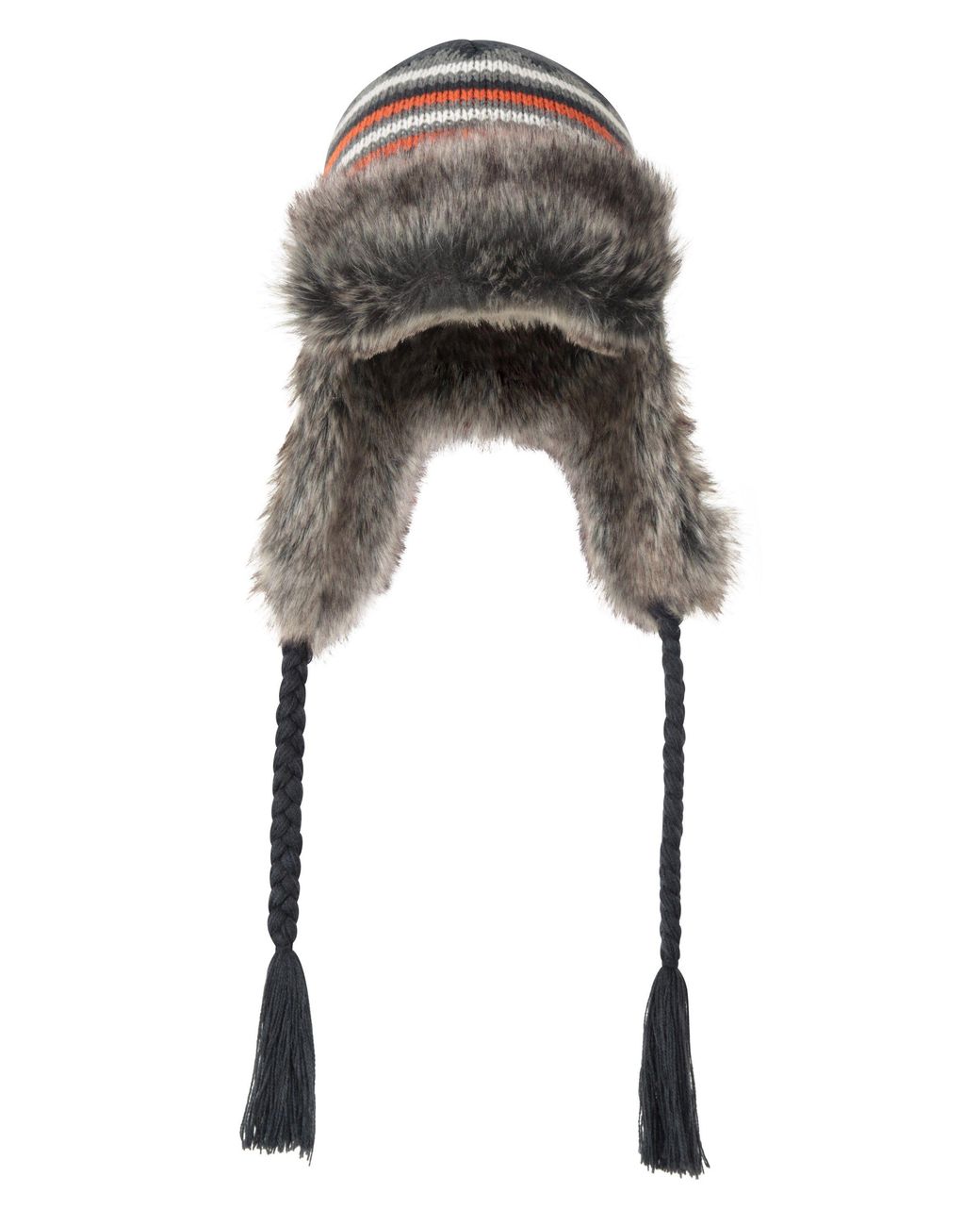 Mountain Warehouse Black 'St Anton' Warm & Cosy Fur Lining Knitted Comfortable Trapper Hat for men