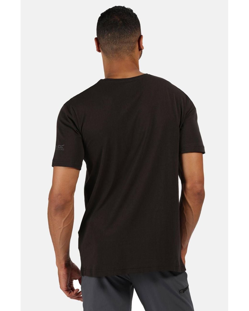 Regatta Black Tait Short Sleeved Lightweight Active T-Shirt for men