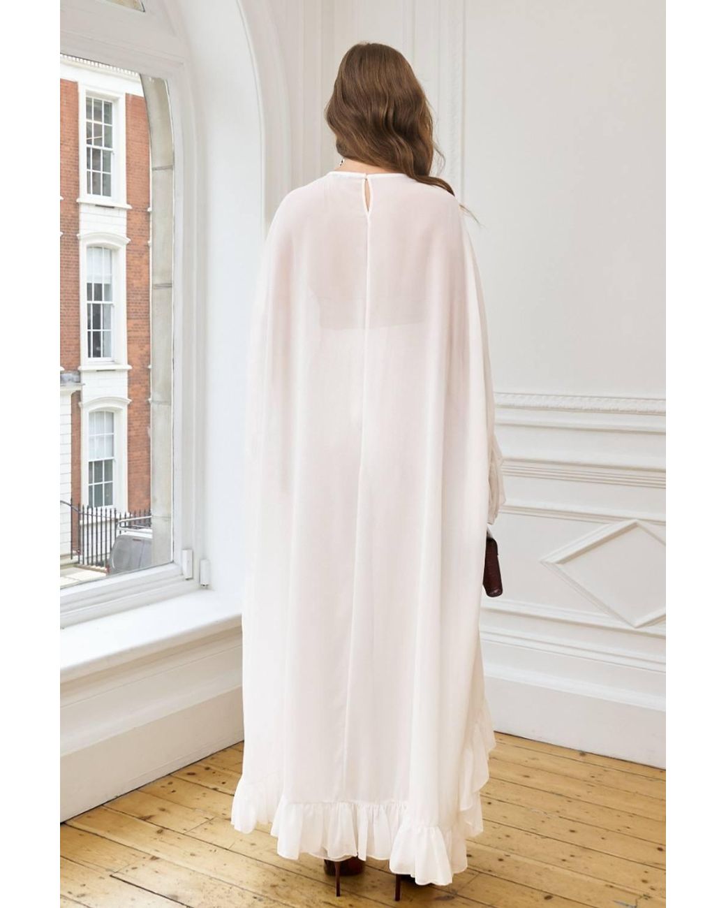TFNC London White Minora Cape Top
