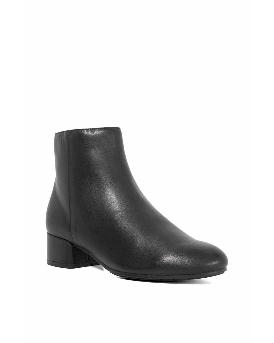 Dune Black 'Pippie' Leather Ankle Boots