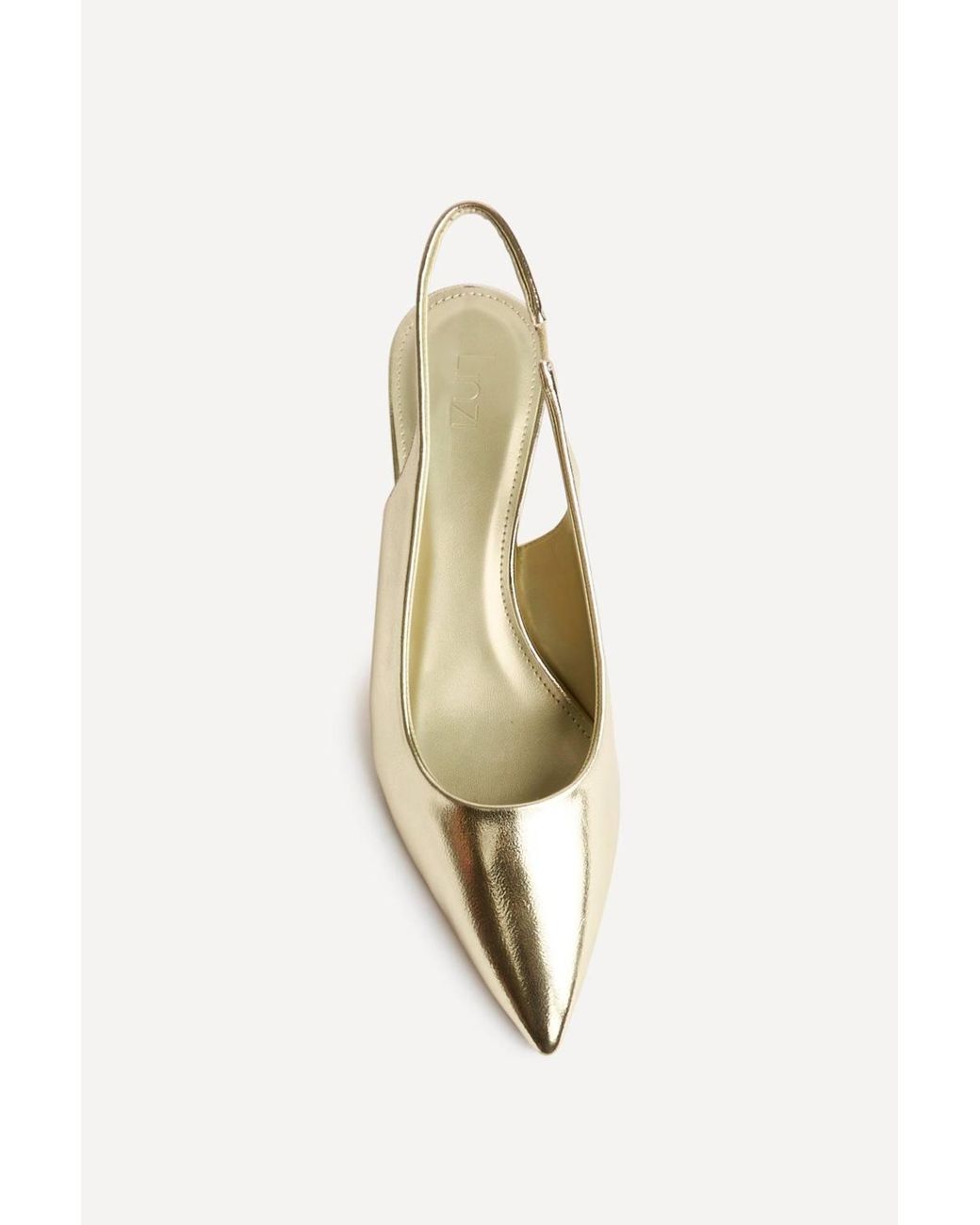 Linzi Natural Janelle Slingback Wedge Court Heels