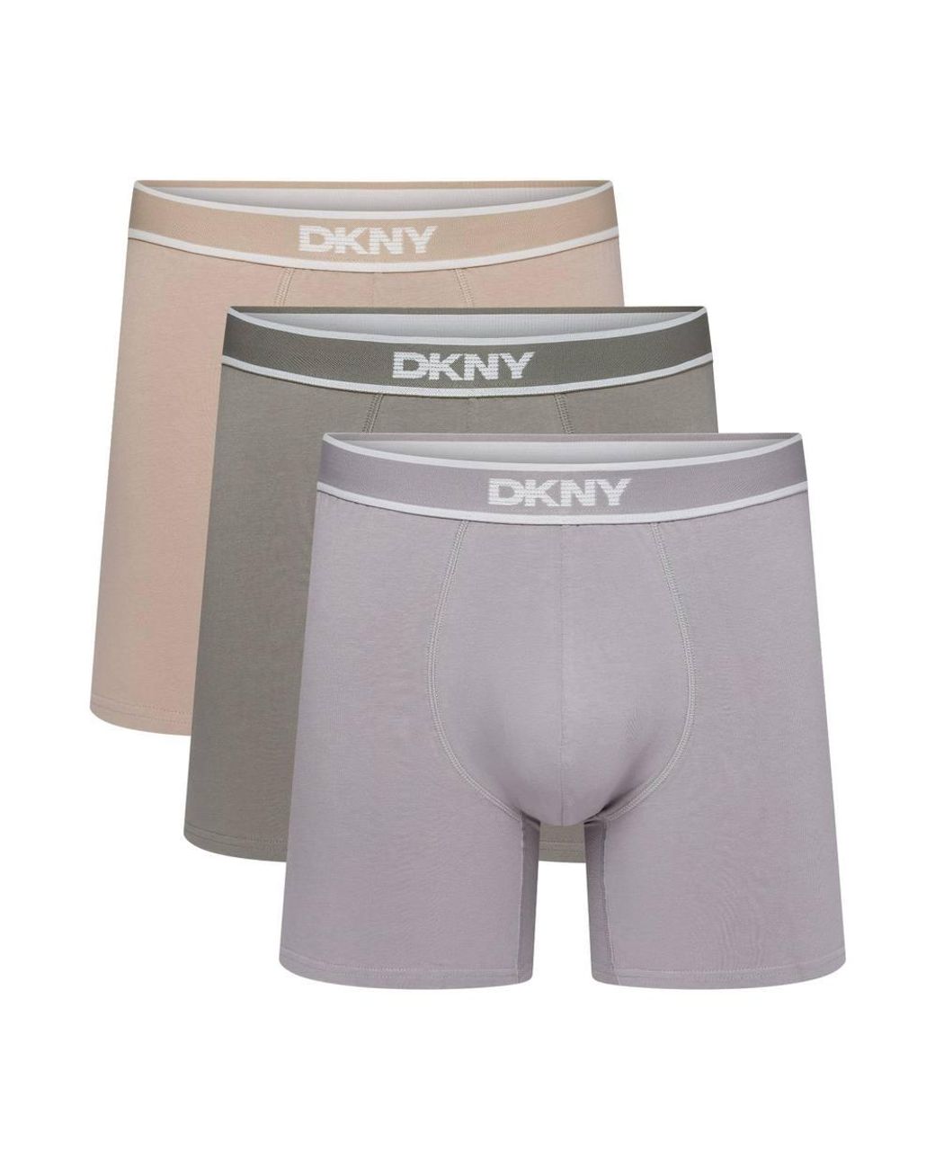 DKNY Gray 3 Pack Novato Medium Length Trunks for men