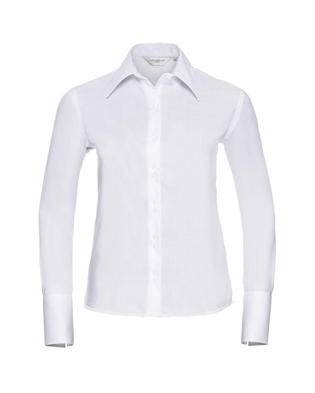 Russell Collection White Ultimate Long-Sleeved Shirt