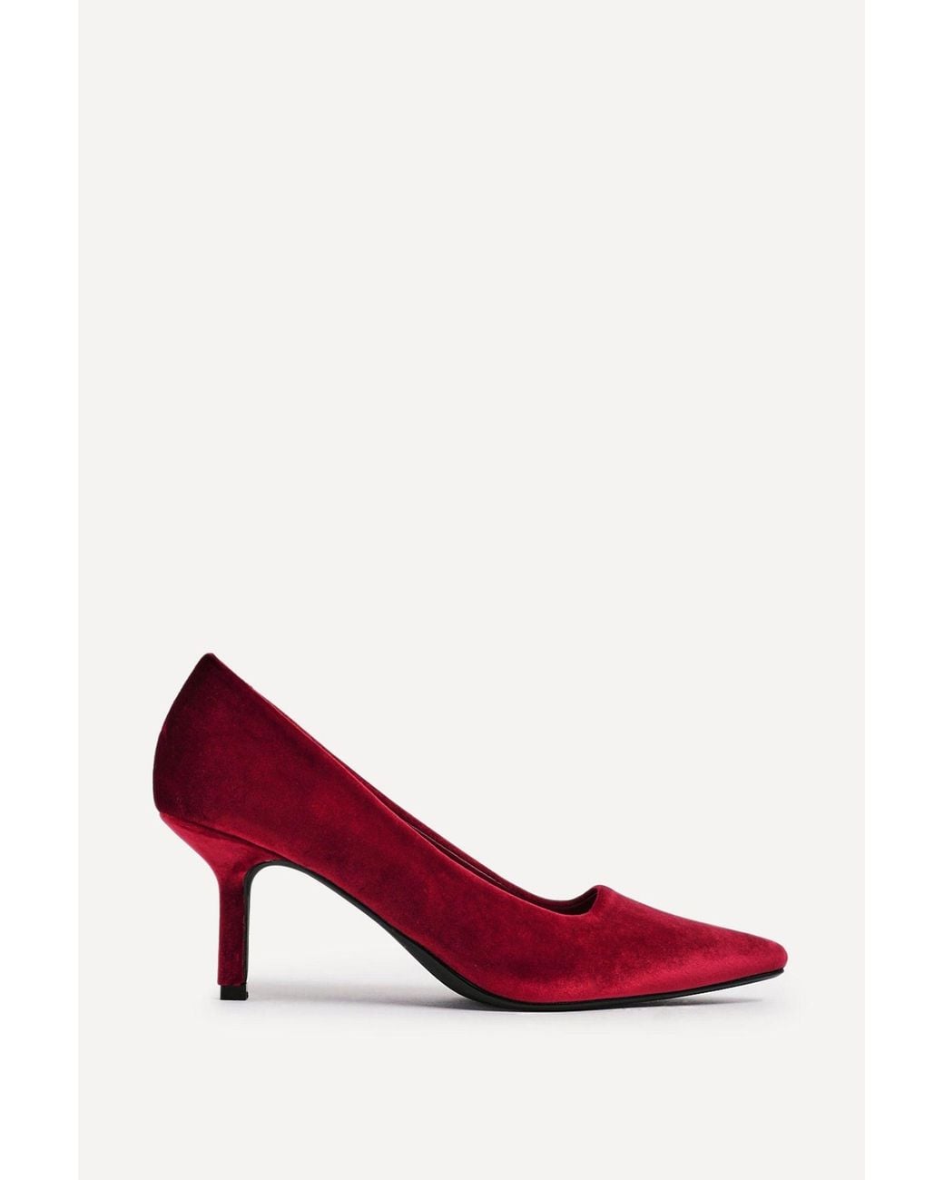 Linzi Red Kat Velvet Classic Court Heels