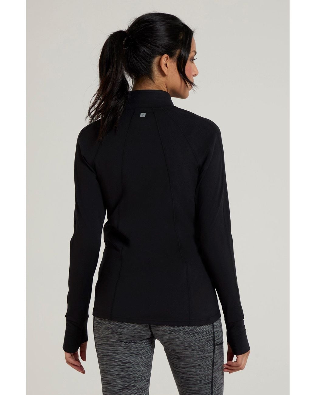 Mountain Warehouse 'Blackout' Full Zip Active Midlayer Jacket Stretchy Quick Wick Jumper