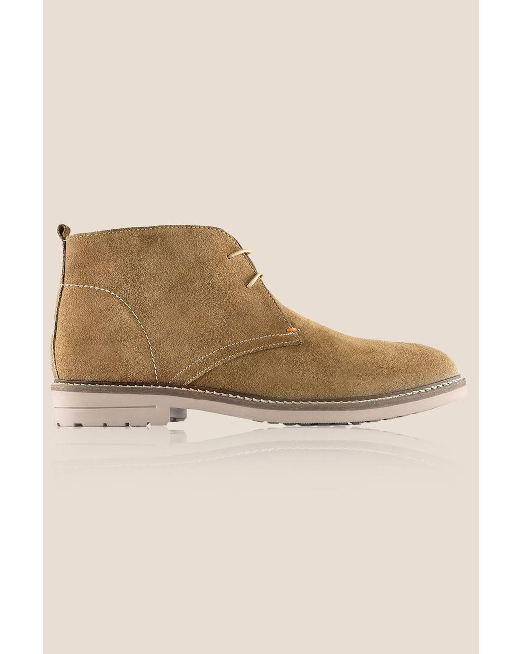 Silver Street London Gray Newington Suede Leather Lace Up Chukka Boots for men