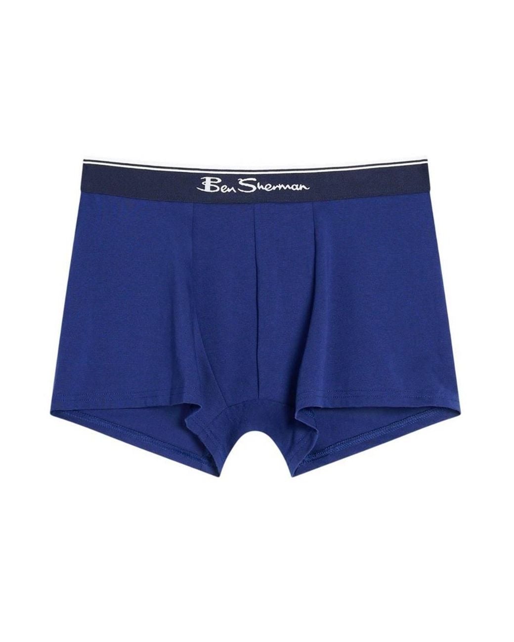 Ben Sherman Blue Mod Signature Stripes Boxer Shorts (Pack Of 3) for men