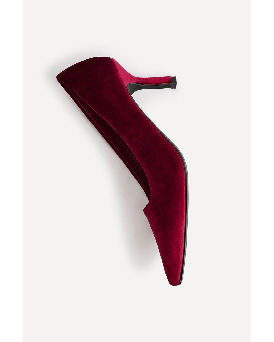 Linzi Red Kat Velvet Classic Court Heels