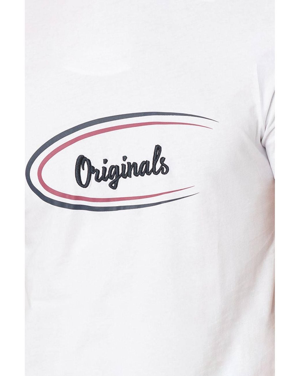 Jack & Jones White Casual Cotton T-Shirt Crew Neck Short Sleeve Regular Fit for men