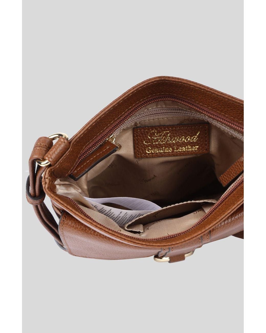 Ashwood Leather Brown 'Heaven' Real Leather Cross Body Bag