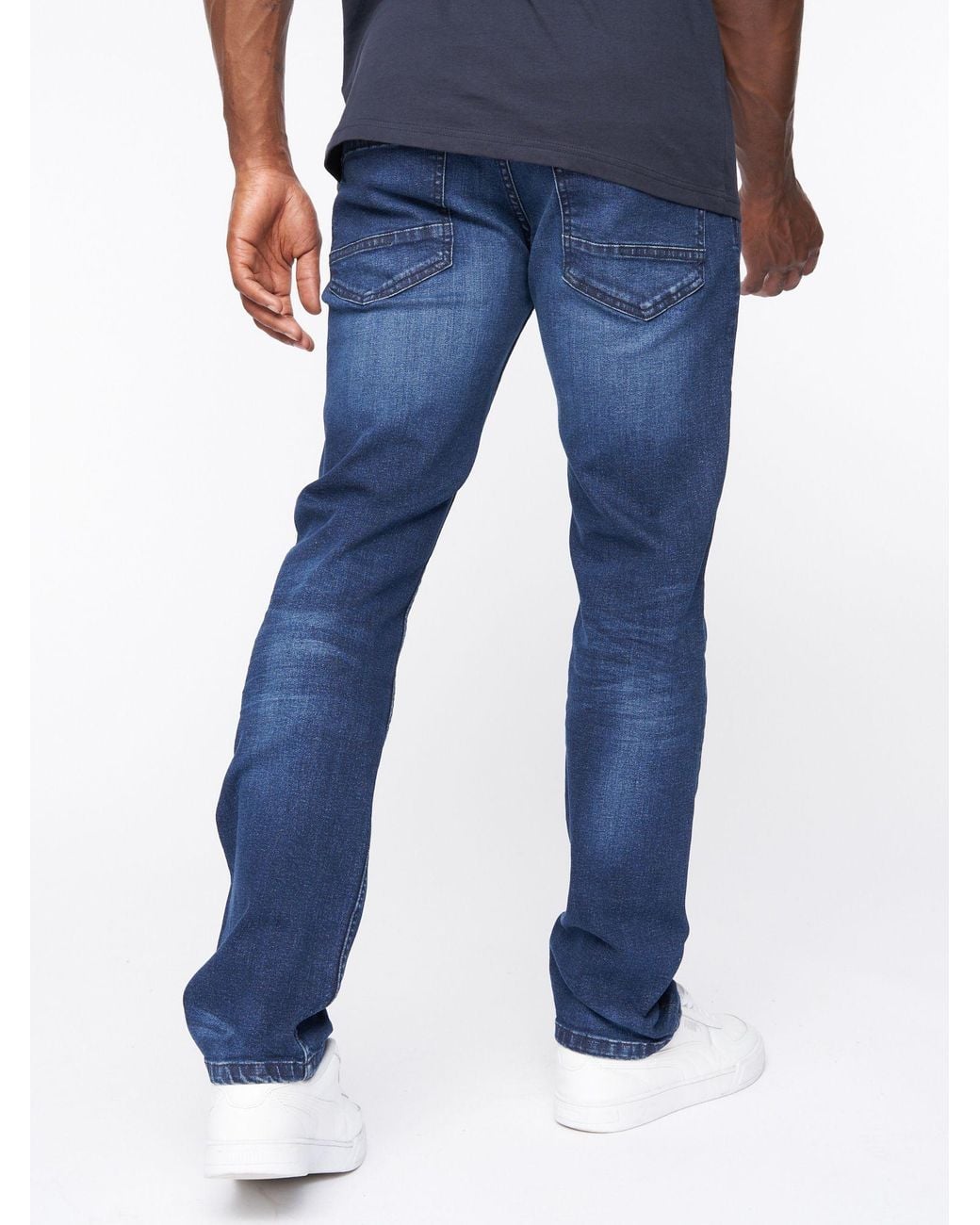 Crosshatch Blue Svelte Premium Slim-Fit Stretch Jeans for men